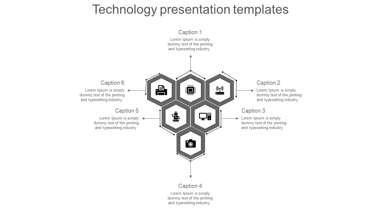 technology presentation templates-grey